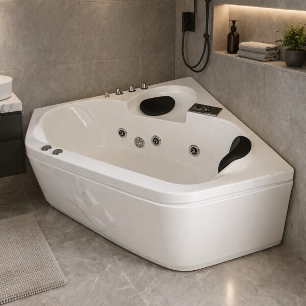 4 x 4 Ft Corner Fully Loaded Jacuzzi Bathtub