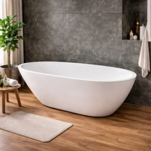 5.6 x 2.6 Ft Premium Free Standing Bathtub with Slim Edge