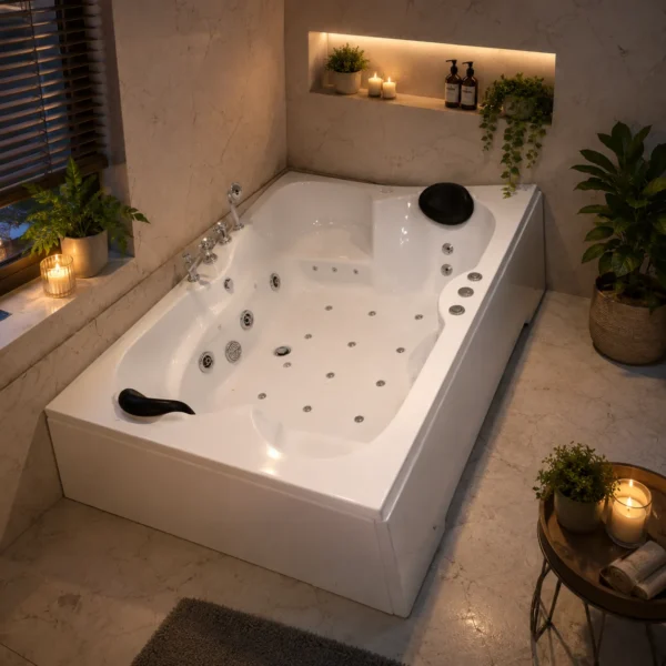 6 x 4 Ft Fully Loaded Jacuzzi Bathtub with Touch Panel