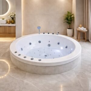 6 x 6 Ft Round Fully Loaded Jacuzzi Bathtub