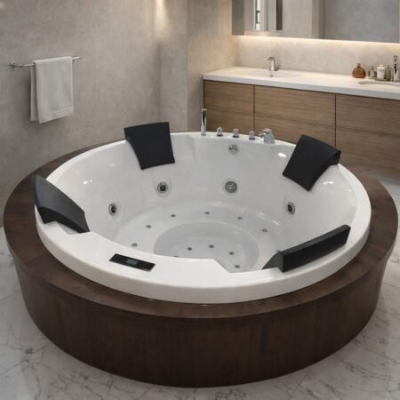 6 x 6 Ft Round Fully Loaded Jacuzzi Bathtub