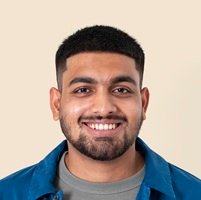 Indian man smiling mockup psd cheerful expression closeup portra